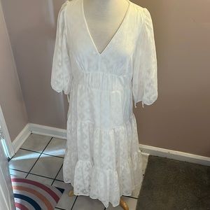 Calvin Klein peasant midi dress